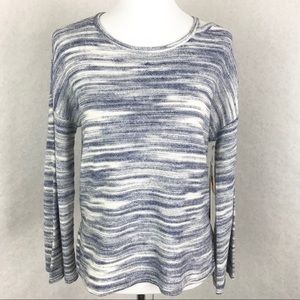 Vince Camuto Space-Dye Top Sweater Cut-out Neck